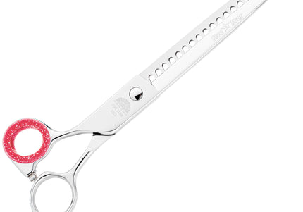 Kenchii Five Star Offset Left Chunkers 7.5in – Left-Handed Thinning Shears with 21 Teeth, Ergonomic Design