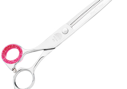 Kenchii Five Star Offset Left Blenders 6.5" – Left-Handed Thinning Shears with 46 Micro-Grind Teeth