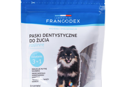 Francodex Dental Chews – Small Size Oral Care Treats, 15 Pack, Tartar and Odor Control