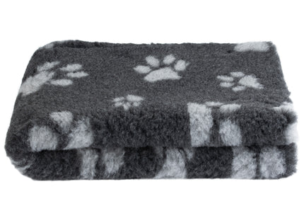 DryBed A+ Anti-Slip Grooming Bed – Graphite-Gray Paws, 150x150cm, Durable Comfort