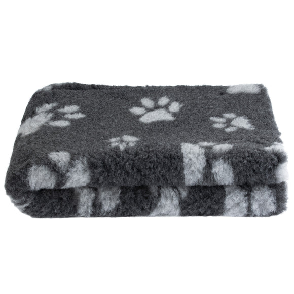 DryBed A+ Anti-Slip Grooming Bed – Graphite-Gray Paws, 150x150cm, Durable Comfort