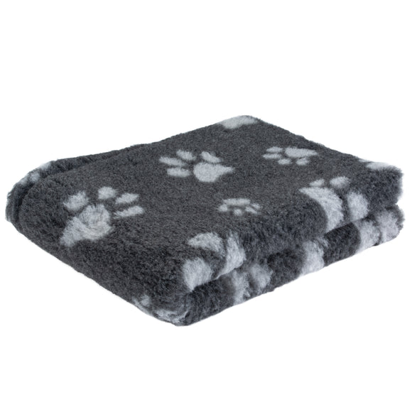 DryBed A+ Anti-Slip Grooming Bed – Graphite-Gray Paws, 150x150cm, Durable Comfort