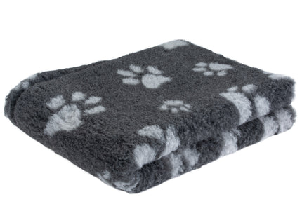 DryBed A+ Anti-Slip Grooming Bed – Graphite-Gray Paws, 150x150cm, Durable Comfort