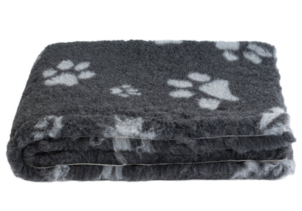 DryBed A+ Anti-Slip Grooming Bed – Graphite-Gray Paws, 150x150cm, Durable Comfort