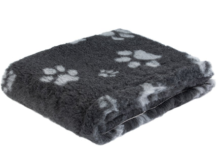 DryBed A+ Anti-Slip Grooming Bed – Graphite-Gray Paws, 150x150cm, Durable Comfort