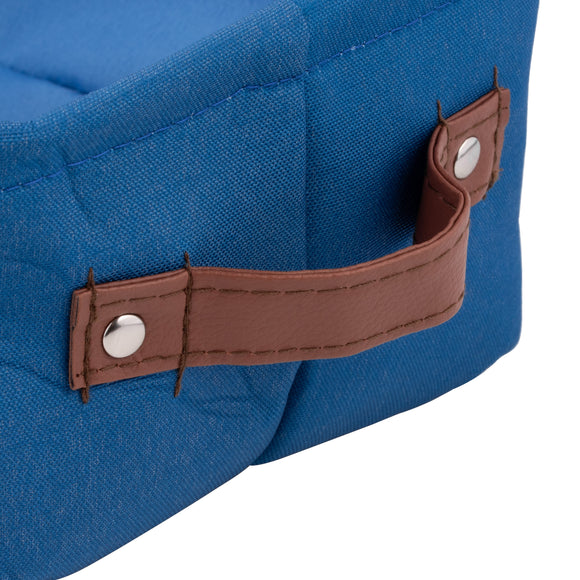 Pawzler Blue Fabric Toy Basket – Spacious 28x20x12cm Storage Organizer, Durable Design
