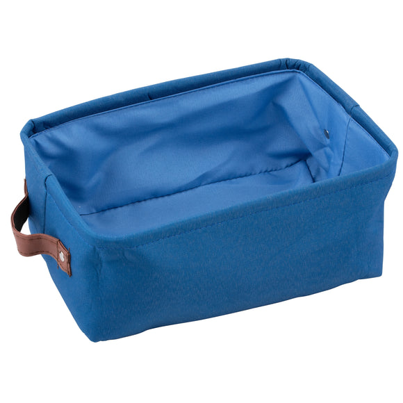 Pawzler Blue Fabric Toy Basket – Spacious 28x20x12cm Storage Organizer, Durable Design