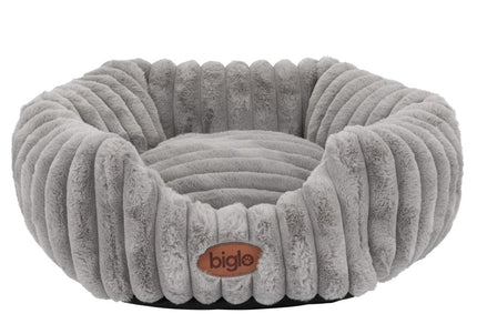Biglo Cobe Hexagon Gray Pet Bed – Elegant Soft Large Cushion, Modern Design