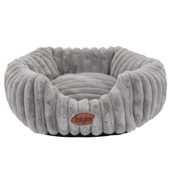 Biglo Cobe Hexagon Gray Pet Bed – Elegant Soft Large Cushion, Modern Design