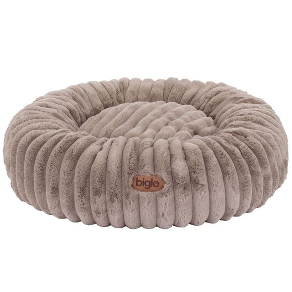 Biglo Cobe Donut Mocca Soft Fluffy Anti-Stress Bed, Coffee Brown, Large Size