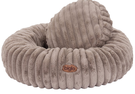 Biglo Cobe Donut Mocca Soft Fluffy Anti-Stress Bed, Coffee Brown, Large Size