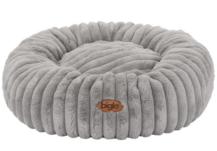 Biglo Cobe Donut Dog Bed XL – Soft Fluffy Anti-Stress Design in Gray