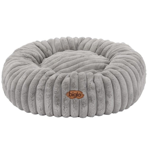 Biglo Cobe Donut Dog Bed XL – Soft Fluffy Anti-Stress Design in Gray