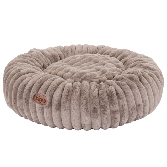 Biglo Cobe Donut Mocca Soft Fluffy Anti-Stress Bed, Coffee Brown, Large Size