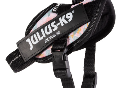 Julius-K9 IDC Powerharness Pretty – Reflective Floral Pattern Harness with Secure Fit