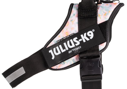 Julius-K9 IDC Powerharness Pretty – Reflective Floral Pattern Harness with Secure Fit