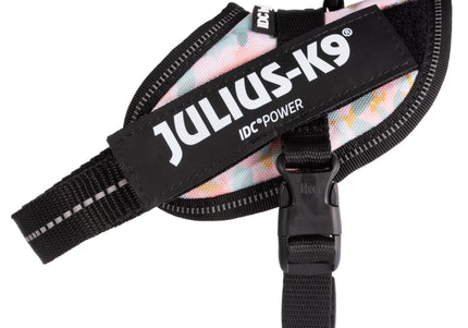 Julius-K9 IDC Powerharness Pretty – Reflective Floral Pattern Harness with Secure Fit