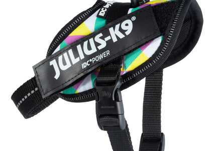 Julius-K9 IDC Powerharness Retro – Reflective Dog Harness with Colorful Triangle Design, Size 0