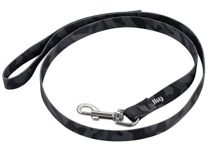 Julius-K9 MoreColor Basic Leash – Night Camo Webbing, 120cm, Durable Black Design