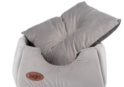 Biglo Roma Trio Gray Multifunctional Pet Bed and House, 40x40x38cm, Cozy Design