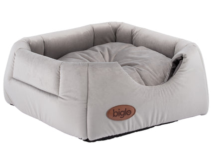 Biglo Roma Trio Gray Multifunctional Pet Bed and House, 40x40x38cm, Cozy Design