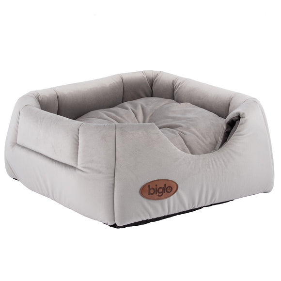 Biglo Roma Trio Gray Multifunctional Pet Bed and House, 40x40x38cm, Cozy Design