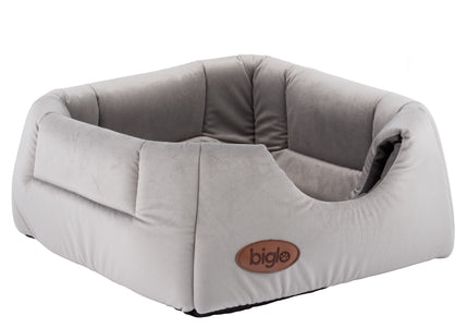 Biglo Roma Trio Gray Multifunctional Pet Bed and House, 40x40x38cm, Cozy Design