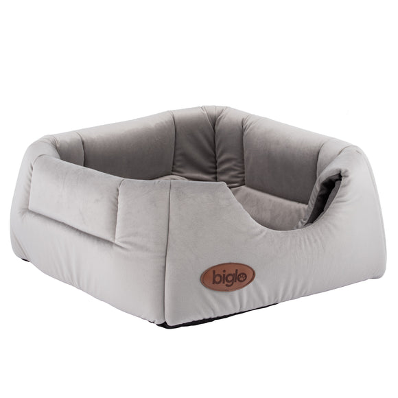 Biglo Roma Trio Gray Multifunctional Pet Bed and House, 40x40x38cm, Cozy Design
