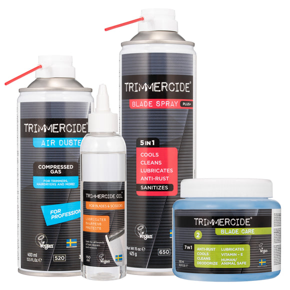 Trimmercide Blade Care Starter Set – Complete 4-Piece Cleaning and Maintenance Kit