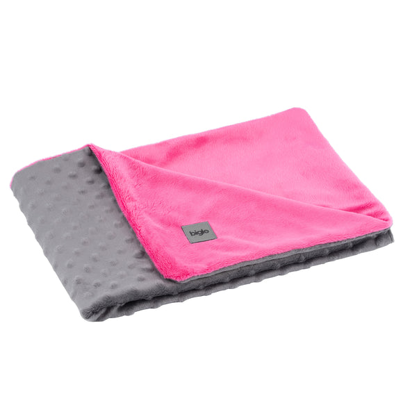 Biglo Minky Blanket Pink – Soft Fleece Blanket, Small Size, Cozy and Lightweight