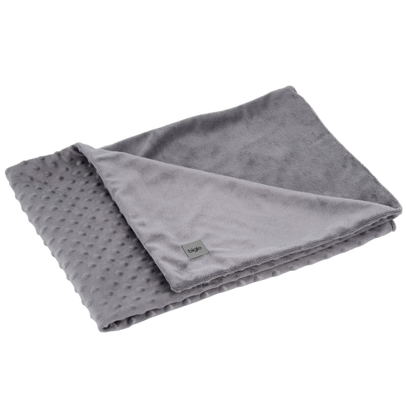 Biglo Minky Grey Blanket – Soft Fleece Pet Blanket, Small Size, Cozy Comfort