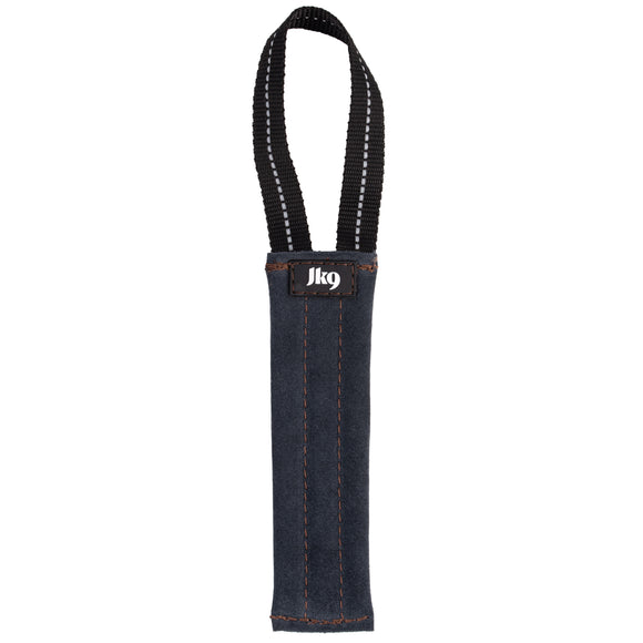 Julius-K9 Leather Tug Toy 20cm – White, No Filler, Single Handle, Durable Training Aid