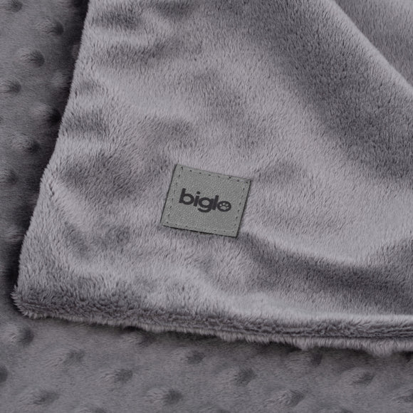 Biglo Minky Grey Blanket – Soft Fleece Pet Blanket, Small Size, Cozy Comfort
