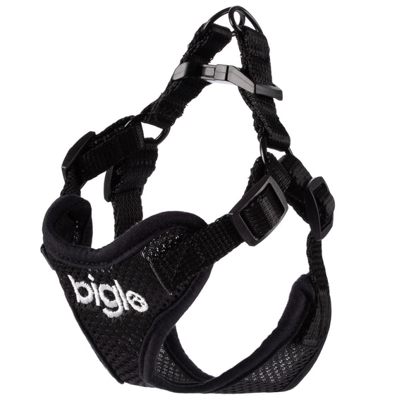Biglo Air Flow Black Harness – Lightweight, Breathable, Pressure-Free Design, Medium Size