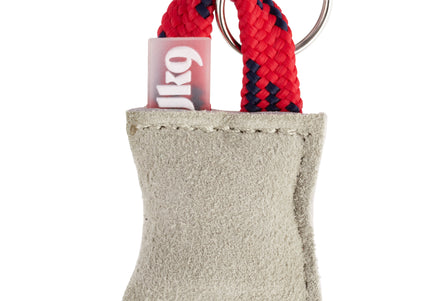 Julius-K9 Leather Keychain – Classic Brown Accessory with Durable Metal Ring