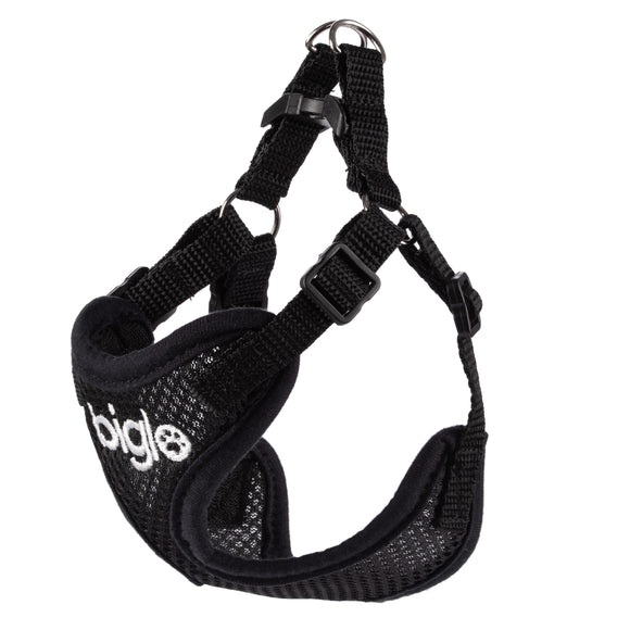 Biglo Air Flow Black Harness – Lightweight, Breathable, Pressure-Free Design, Medium Size