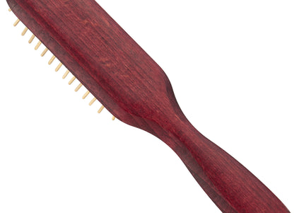 Maxi Pin Wood Brush – Narrow Grooming Brush with 15mm Wooden Pins, Gentle Detangling
