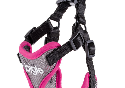 Biglo Air Flow Pink Harness – Lightweight, Breathable, Pressure-Free Design, Medium Size