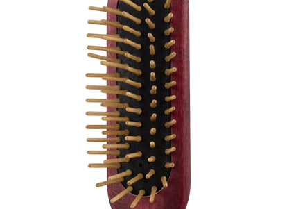 Maxi Pin Wood Brush – Narrow Grooming Brush with 15mm Wooden Pins, Gentle Detangling