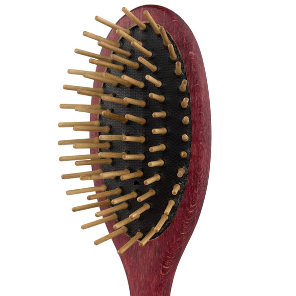 Maxi Pin Oval Wood Brush Small – 15mm Wooden Pins, Gentle Detangling Design