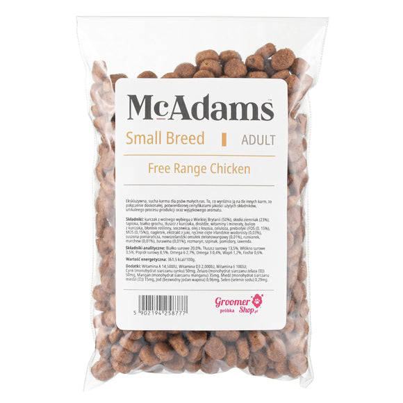 McAdams Small Breed Baked Food – Free Range Chicken Recipe, 100g Sample Pack