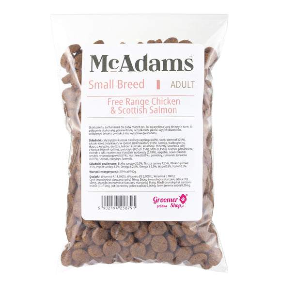 McAdams Small Breed Baked Food – Free Range Chicken and Salmon, 100g Sample