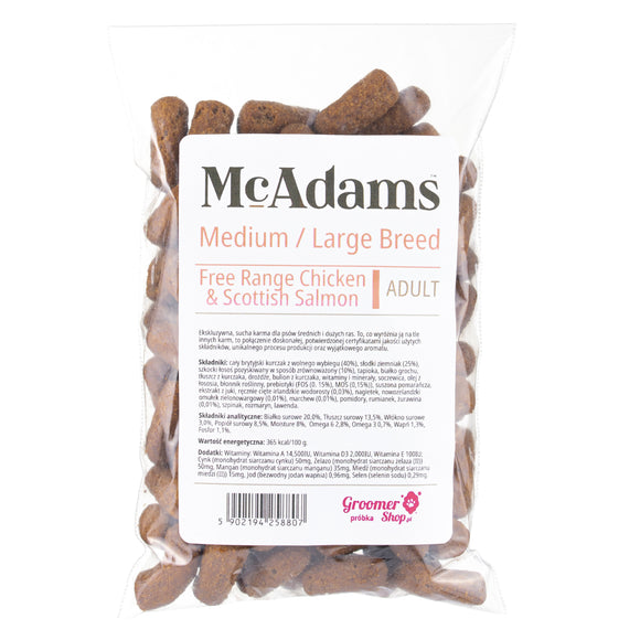 McAdams Medium/Large Breed Baked Chicken & Salmon Food – Free-Range Protein, 100g Sample