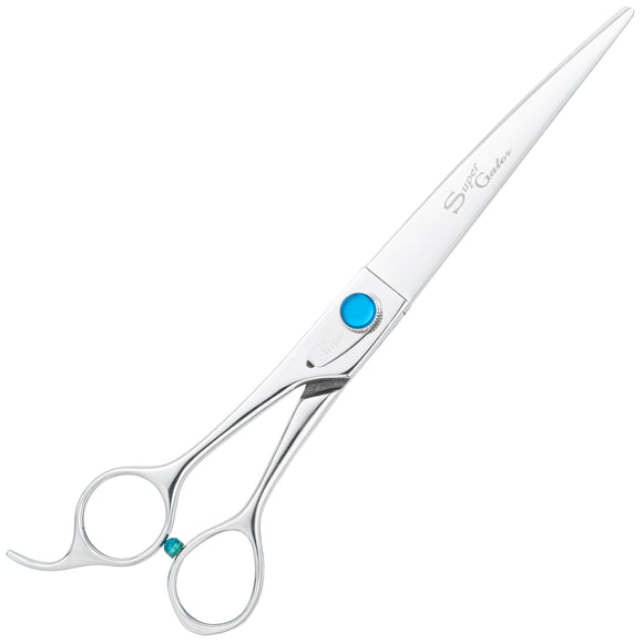 Geib Super Gator Left Curved Grooming Scissors 8.5" – Triple-Hardened Steel, Left-Handed Precision