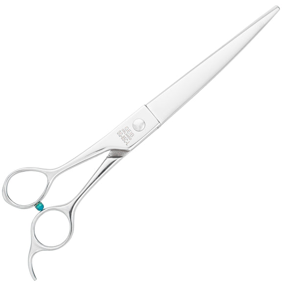 Geib Super Gator Left Curved Grooming Scissors 8.5" – Triple-Hardened Steel, Left-Handed Precision