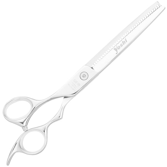 Geib Yoshi Lefty Thinner Scissors 7" – Japanese Steel, 38-Tooth Single-Sided, Ergonomic Design