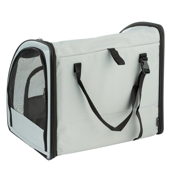 Flamingo Car Seat Rey – Airy Gray Pet Carrier, Lightweight Design, Up to 8kg, 45x39x41cm