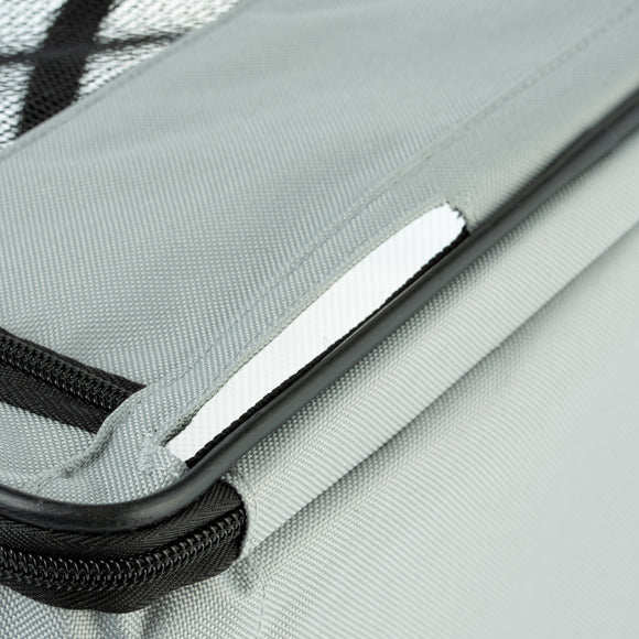 Flamingo Car Seat Rey – Airy Gray Pet Carrier, Lightweight Design, Up to 8kg, 45x39x41cm