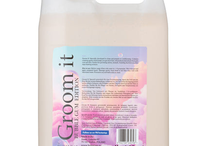 Botaniqa Groom It Shampoo Bubble Gum – Gentle Cleansing Formula with Bubble Gum Scent, 4L
