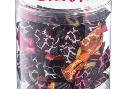 Blovi Wild Leopard Grooming Bows – Colorful Elastic Band Set, 25 Pieces